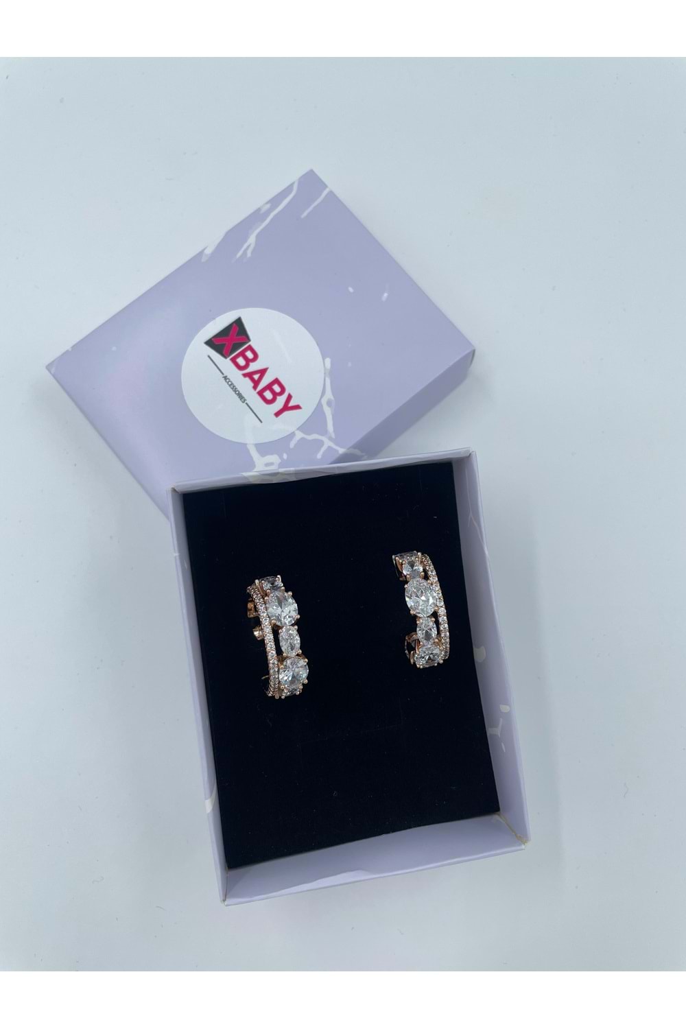 Xbaby Tamtur Taşlı Gold Küpe