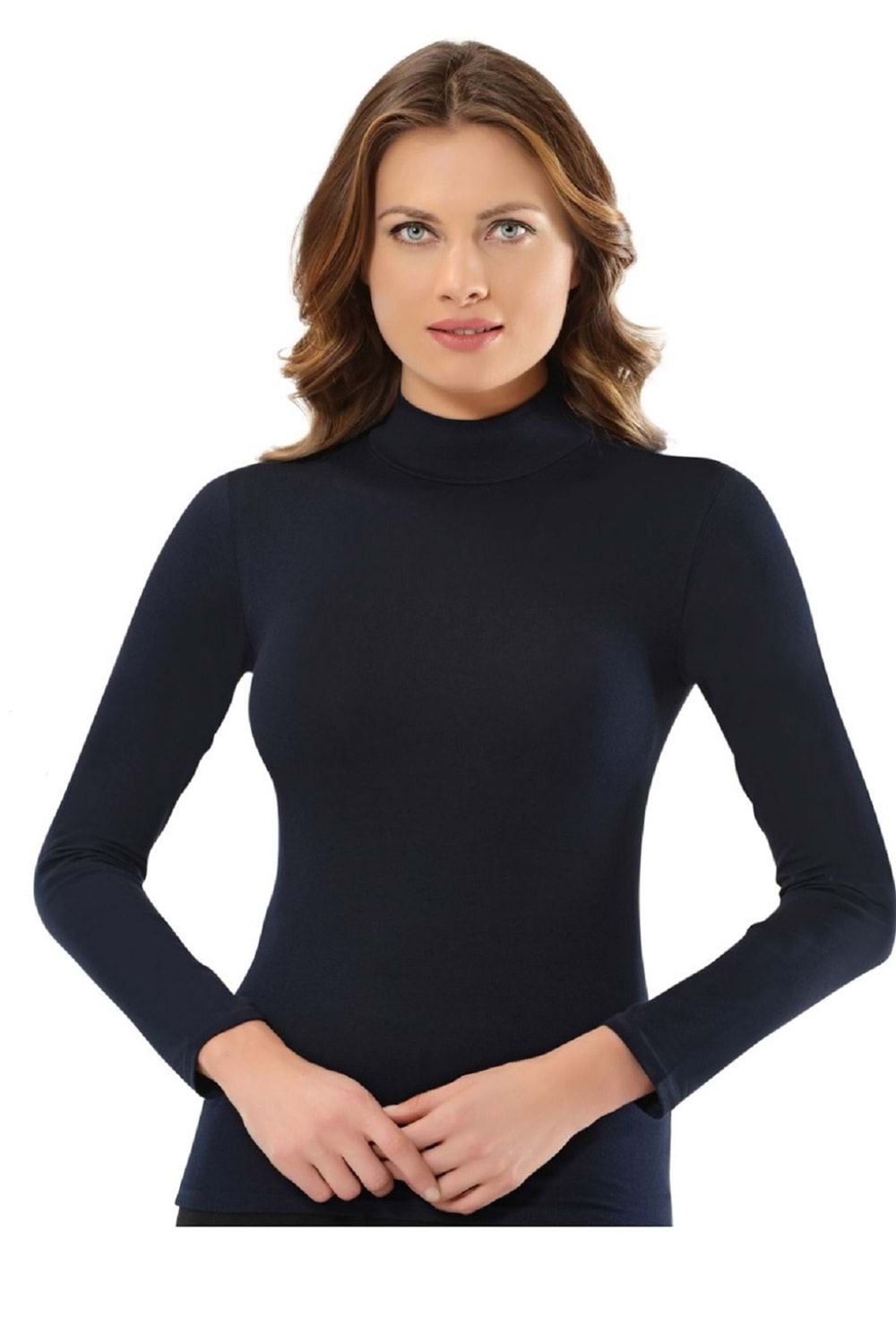 Belinay 0926 Kadın Uzun Kol Balıkçı Yaka Modal Body