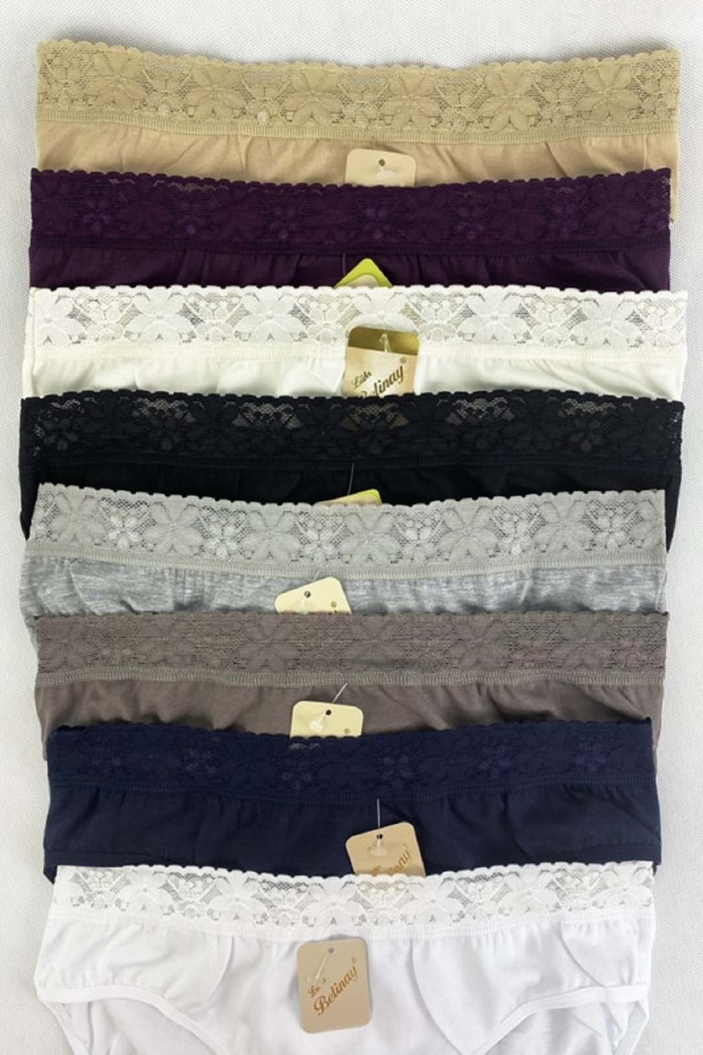 Belinay 6 Adet 04 Kadın Modal Beli Dantelli Külot