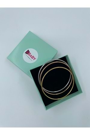Xbaby Silver,Gold,Rose Gold Renkli 3 Lü Ajda Bileklik
