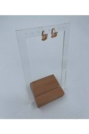 Xbaby Sıra Taşlı Çelik Halka Gold Küpe