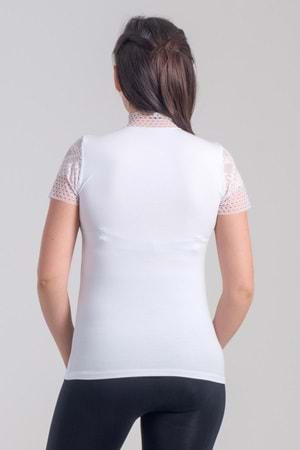 Belinay 8002 Kadın Dantelli Kısa Kol Body