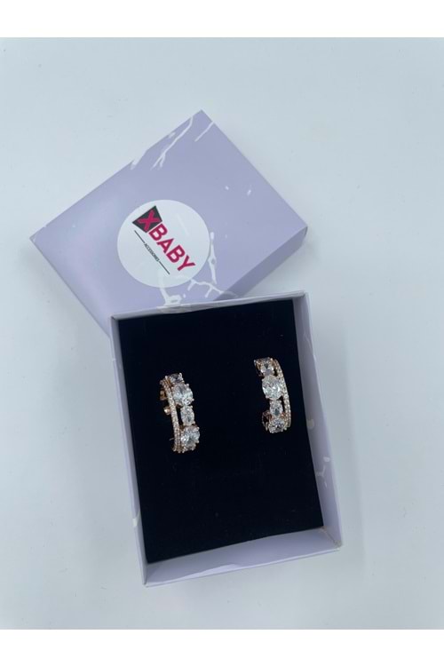 Xbaby Tamtur Taşlı Gold Küpe