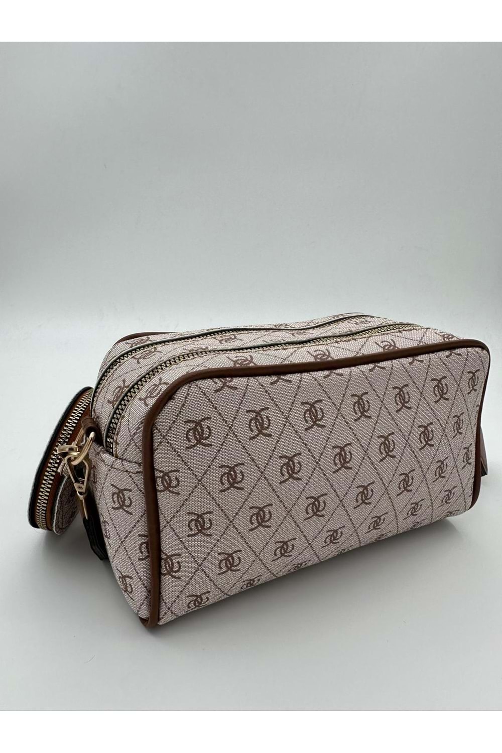 Xbaby Desenli Dikdörtgen Omuz Çantası Bej