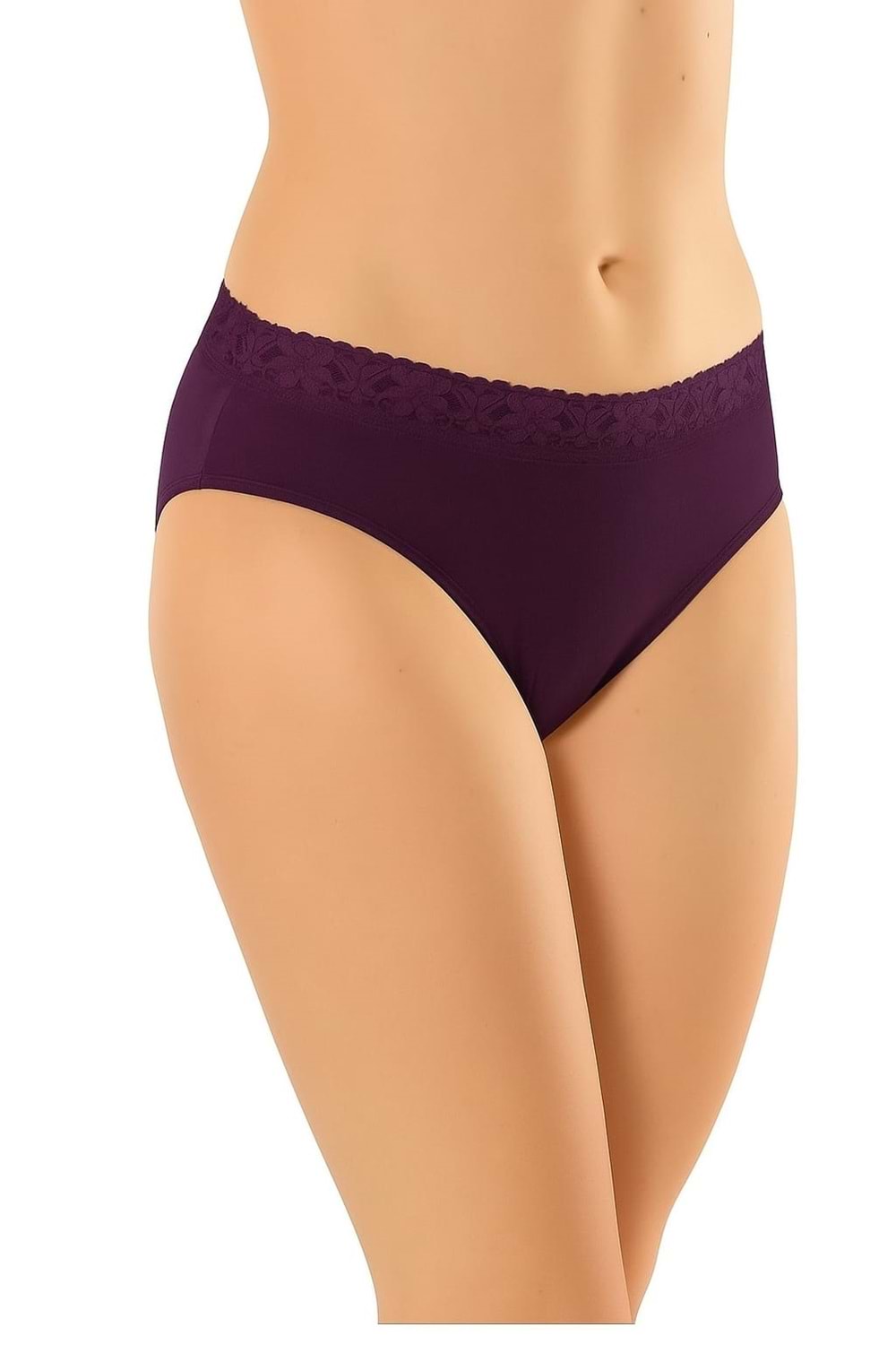 Belinay 6 Adet 04 Kadın Modal Beli Dantelli Külot