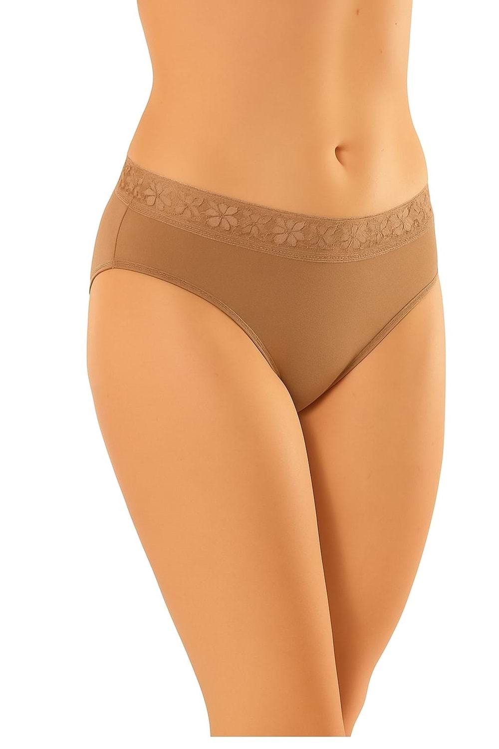 Belinay 6 Adet 04 Kadın Modal Beli Dantelli Külot